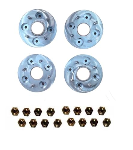 Set mit 4 Distanzscheiben für Radabstand 100 mm + Bolzen Ligier Microcar Chatenet Universal von AERREAUTO Ricambi per Minicar