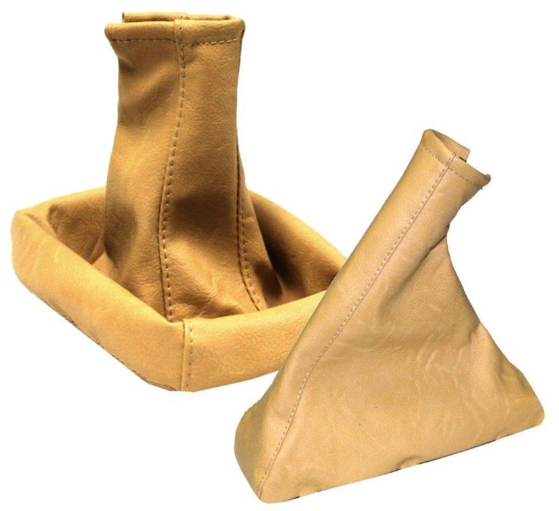 AERZETIX - Satz Schaltsack + Handbremssack - Kunstleder - Farbe Beige leder - für Auto von AERZETIX