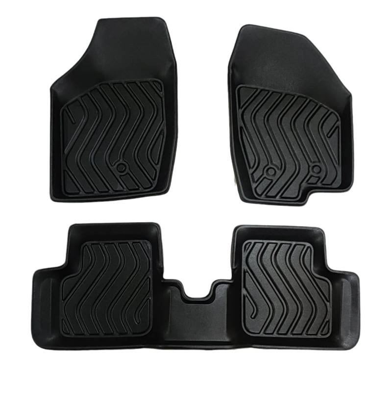 AEspares Auto Fußmatten Hart-PVC 3er Set Schwarz kompatibel mit Suzuki Alto 800 von AEspares