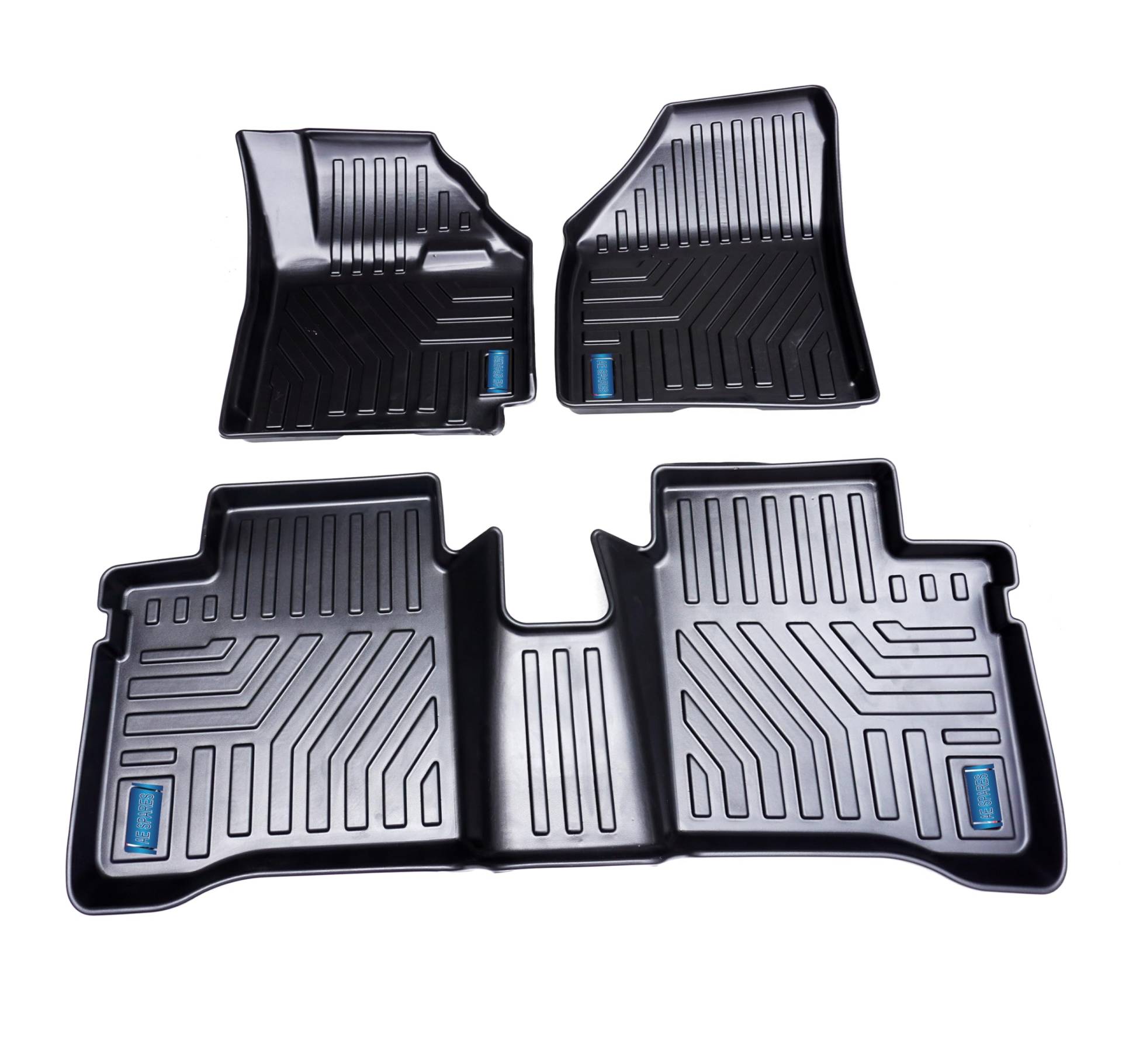 AEspares Auto Fußmatten Hart-PVC 3er Set Schwarz kompatibel mit Suzuki Baleno & Fronx von AEspares