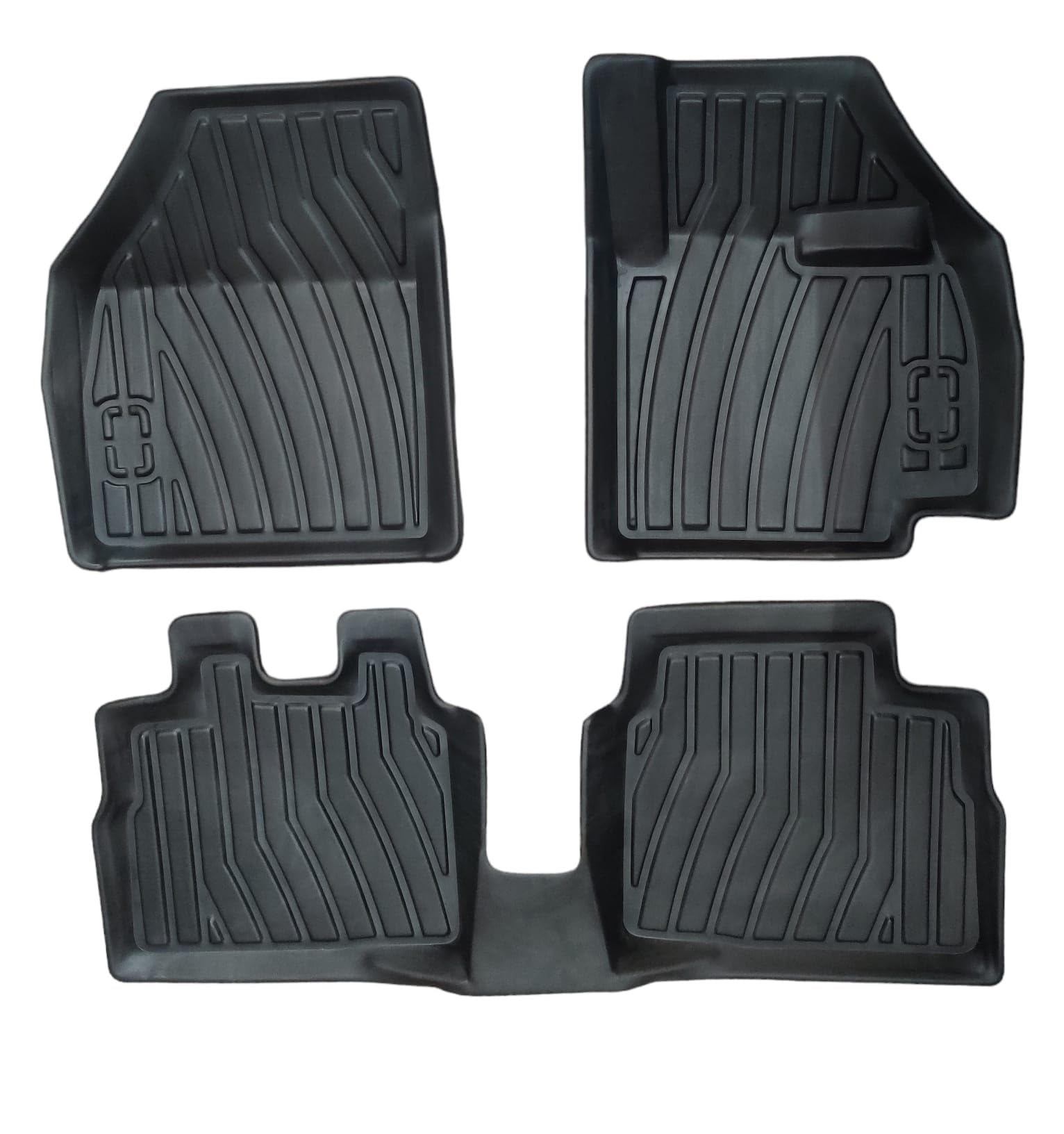 AEspares Auto Fußmatten Hart-PVC 4er Set Schwarz Kompatibel mit Suzuki WagonR 2019 von AEspares