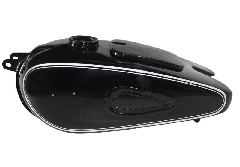 AEspares Benzin-Kraftstofftank, schwarz lackierter Stahl, kompatibel mit BMW R51/3 R67 R67/2 R67/3 R68 von AEspares