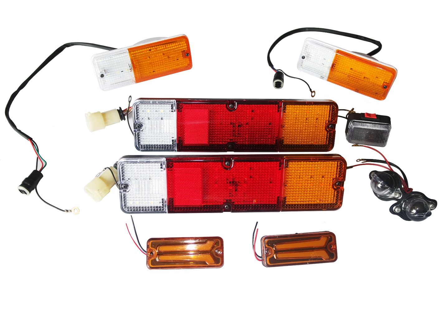 AEspares Blinklicht, Bremslicht, komplettes LED-Leuchten-Set, kompatibel mit Suzuki Samurai SJ410 SJ413 Jimny Sierra Gypsy von AEspares