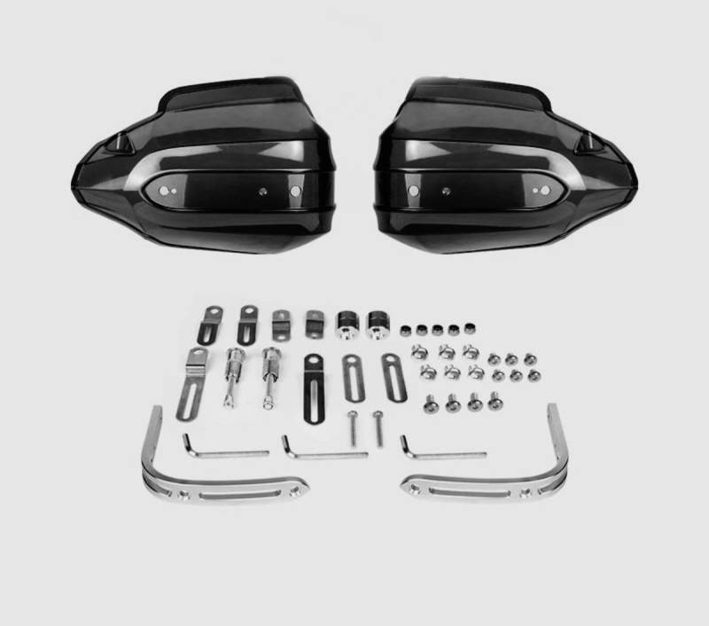 AEspares Handschutz-Set, getönt, schwarz, kompatibel mit Royal Enfield New Himalaya 450 cc von AEspares