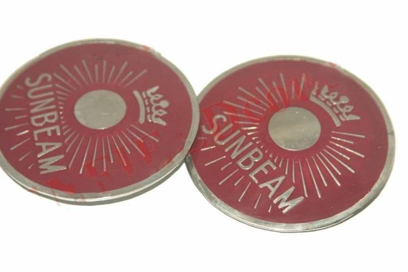 AEspares New Pair Red Sunbeam S7 S8 Motorrad Benzintank Badge Monogramm Set von AEspares