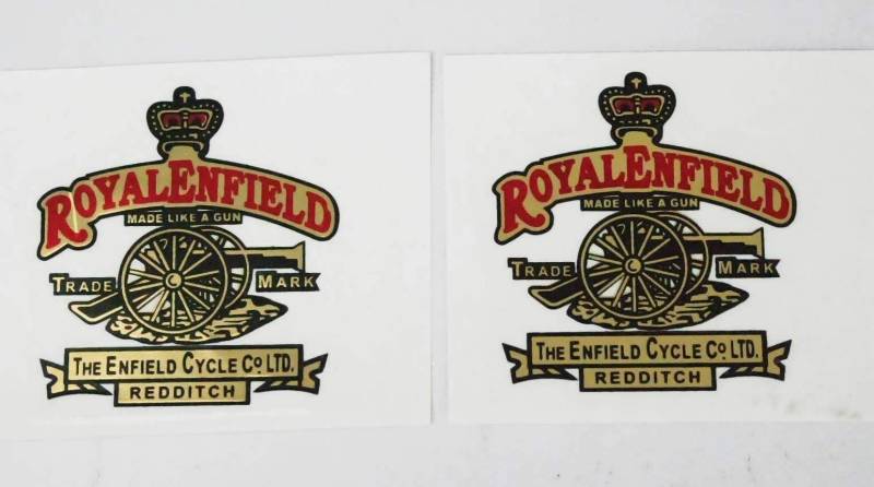 AEspares Passend für Royal Enfield Bullet Cycle Co Ltd Redditch Aufkleber, 2 Stück von AEspares