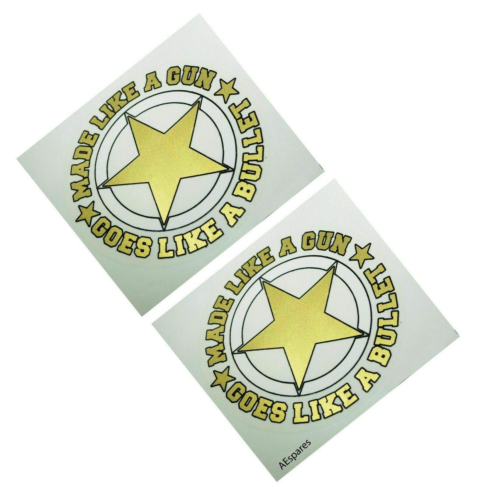 AEspares Passend für Royal Enfield Bullet Like A Gun Star Reflektierendes Vinyl-Aufkleber-Set. von AEspares