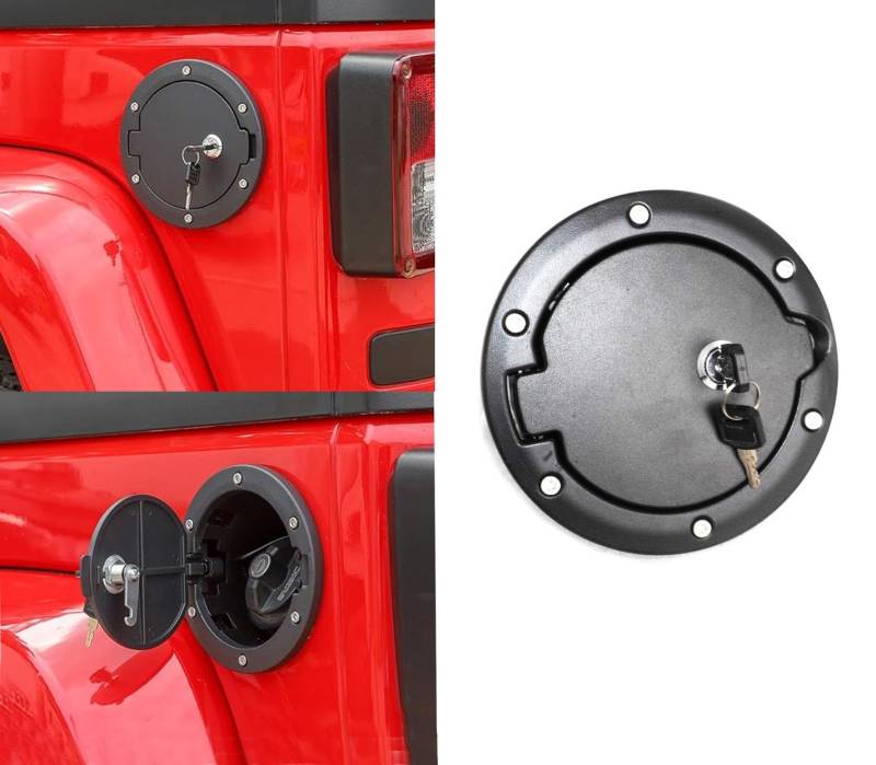 AEspares Tankdeckel mit Verriegelung, 2 Schlüssel, kompatibel mit Jeep Wrangler TJ 97–06 von AEspares