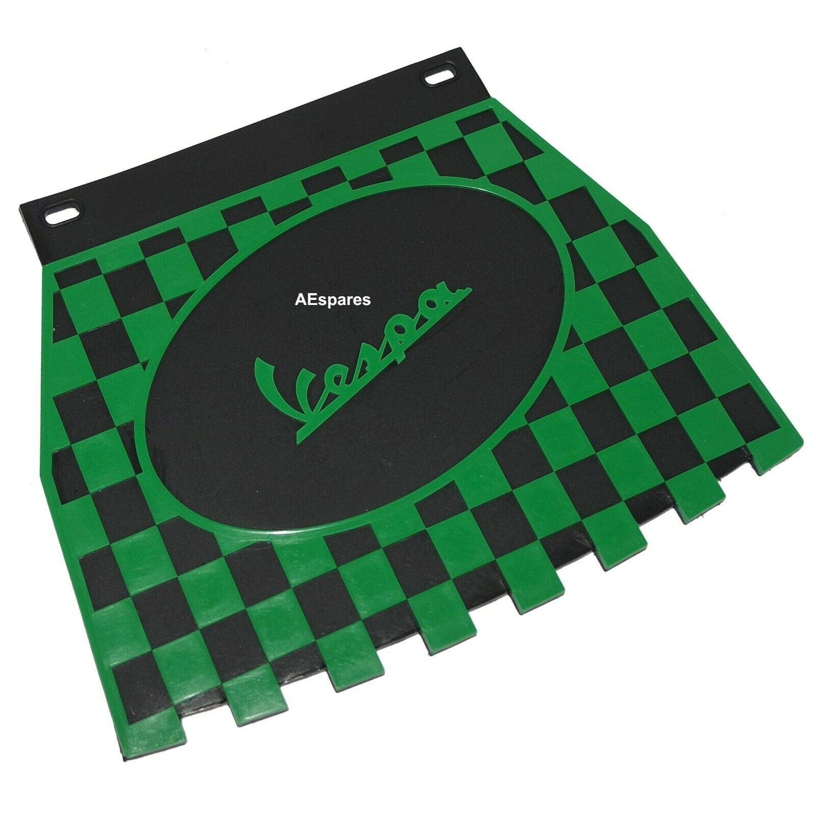 Passend für Vespa hinten karierte Schmutzfänger, grün und schwarz, Vespa geprägt. von AEspares