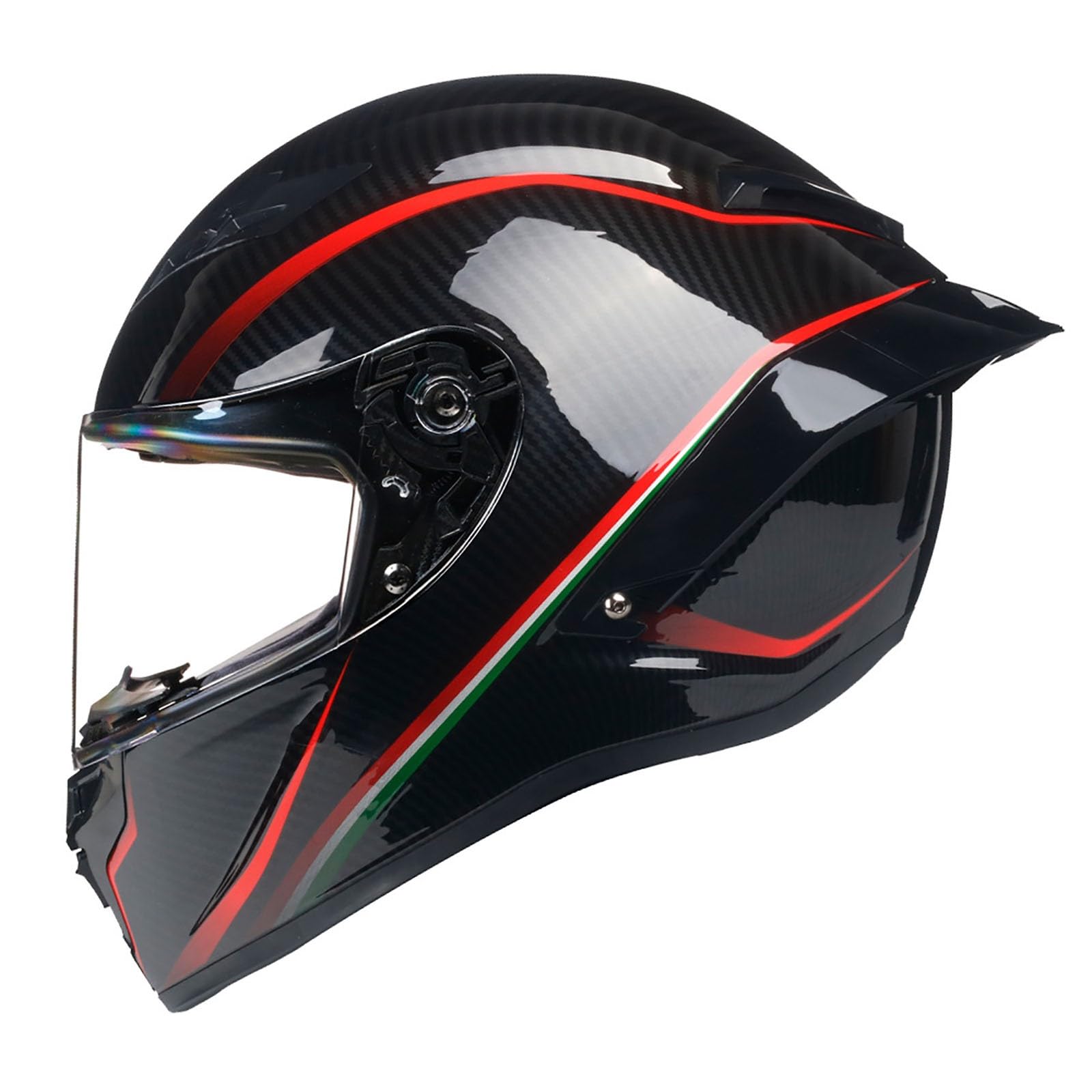 Integralhelm Motorradhelm Unisex-Erwachsene Offroad Moto Street Bike ATV Helme Glas Schwarz DOT-geprüft A,M=57-58CM von AFAGUEEUPD