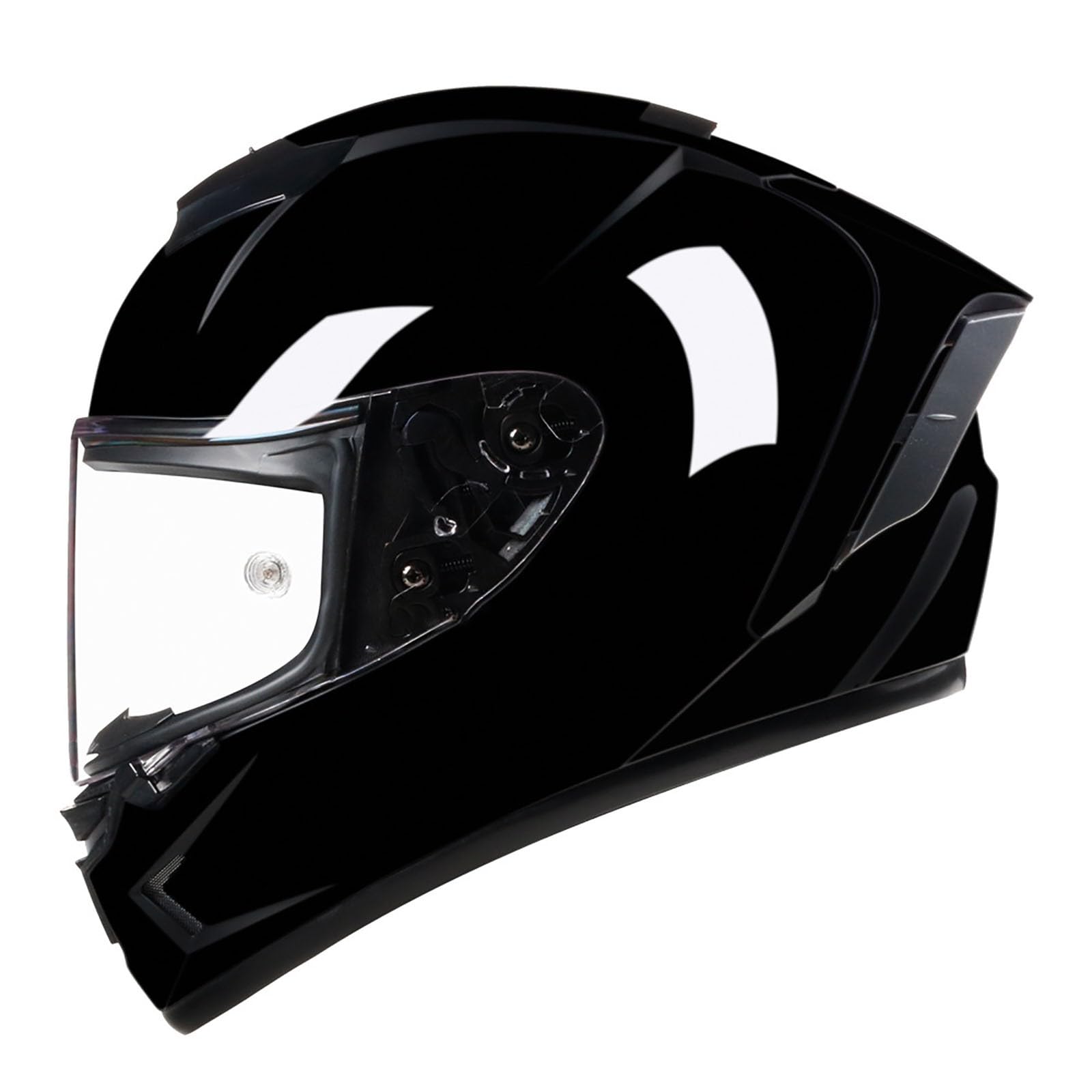 Integralhelm Motorradhelm Unisex-Erwachsene Offroad Moto Street Bike ATV Helme Glas Schwarz DOT-geprüft A,XXL=63-64CM von AFAGUEEUPD