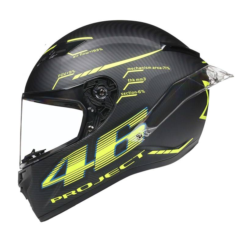 Integralhelm Motorradhelm Unisex-Erwachsene Offroad Moto Street Bike ATV Helme Glas Schwarz DOT-geprüft B,M=57-58CM von AFAGUEEUPD