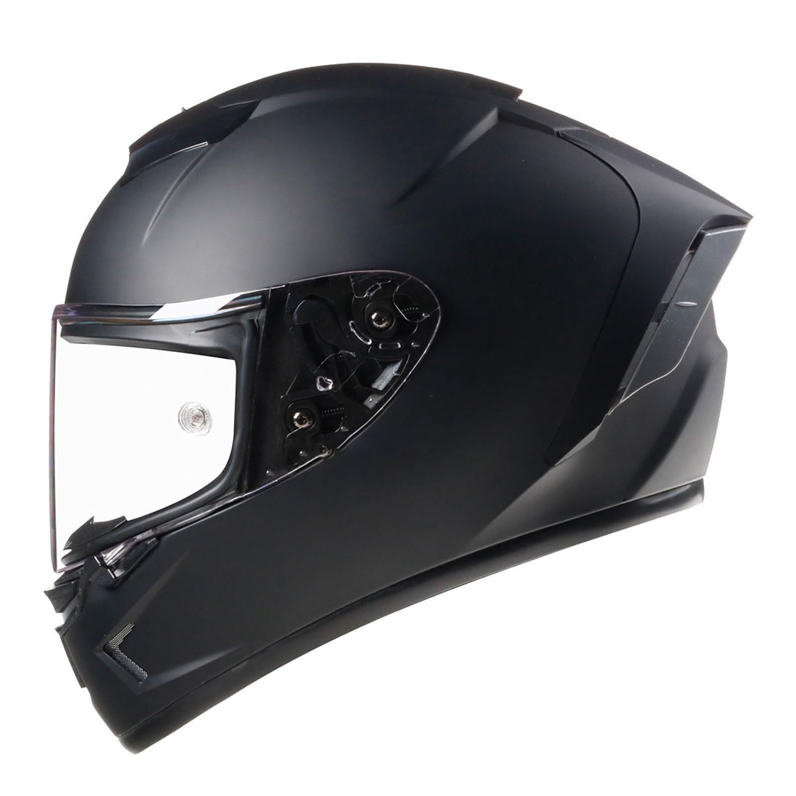 Integralhelm Motorradhelm Unisex-Erwachsene Offroad Moto Street Bike ATV Helme Glas Schwarz DOT-geprüft C,M=57-58CM von AFAGUEEUPD