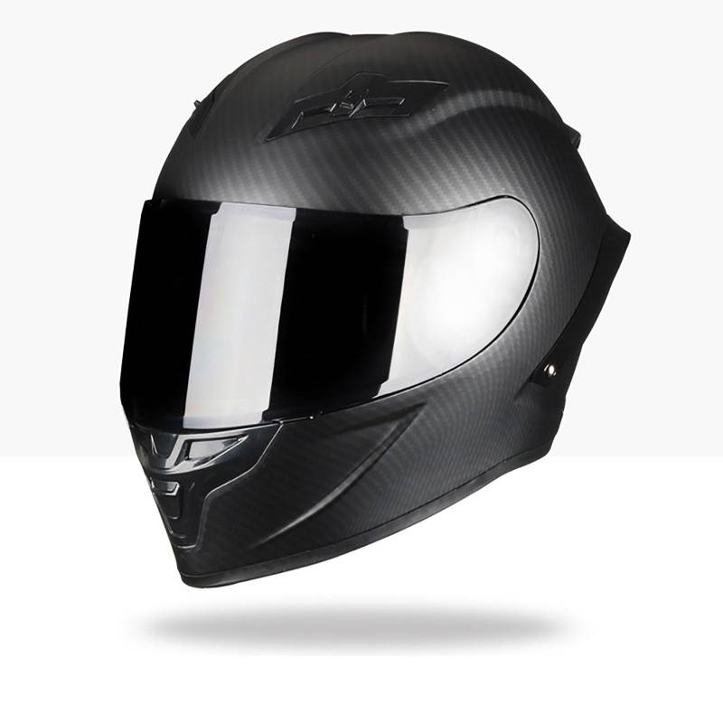 Integralhelm Motorradhelm Unisex-Erwachsene Offroad Moto Street Bike ATV Helme Glas Schwarz DOT-geprüft E,L=59-60CM von AFAGUEEUPD