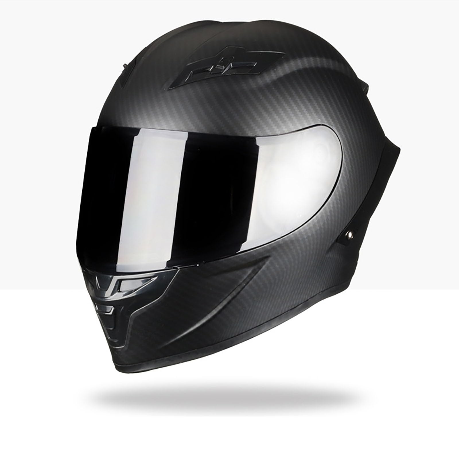 Integralhelm Motorradhelm Unisex-Erwachsene Offroad Moto Street Bike ATV Helme Glas Schwarz DOT-geprüft E,S=55-56CM von AFAGUEEUPD