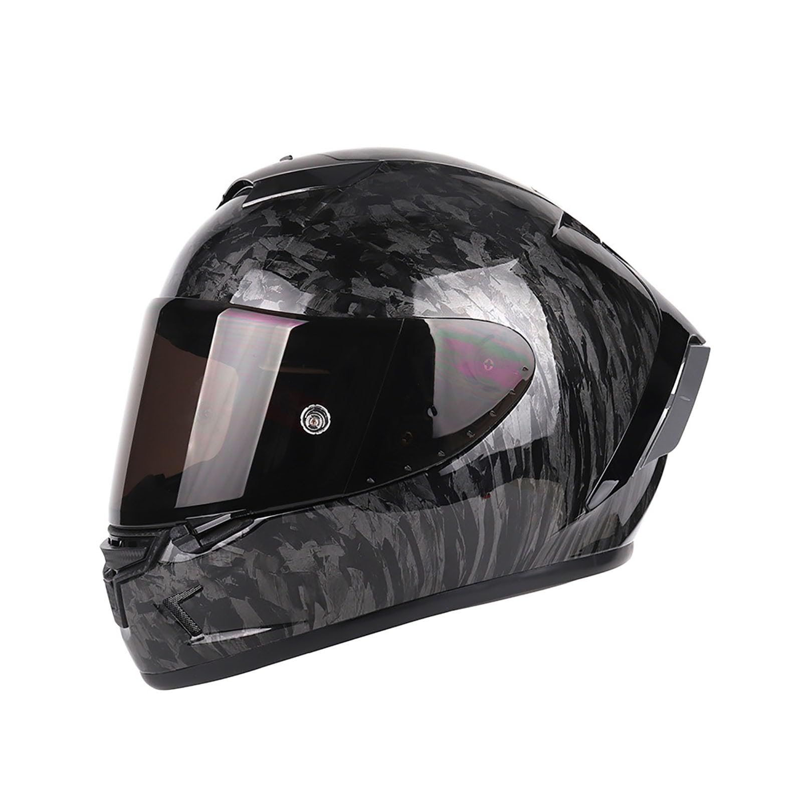 Integralhelm Motorradhelm Unisex-Erwachsene Offroad Moto Street Bike ATV Helme Glas Schwarz DOT-geprüft F,XL=61-62CM von AFAGUEEUPD