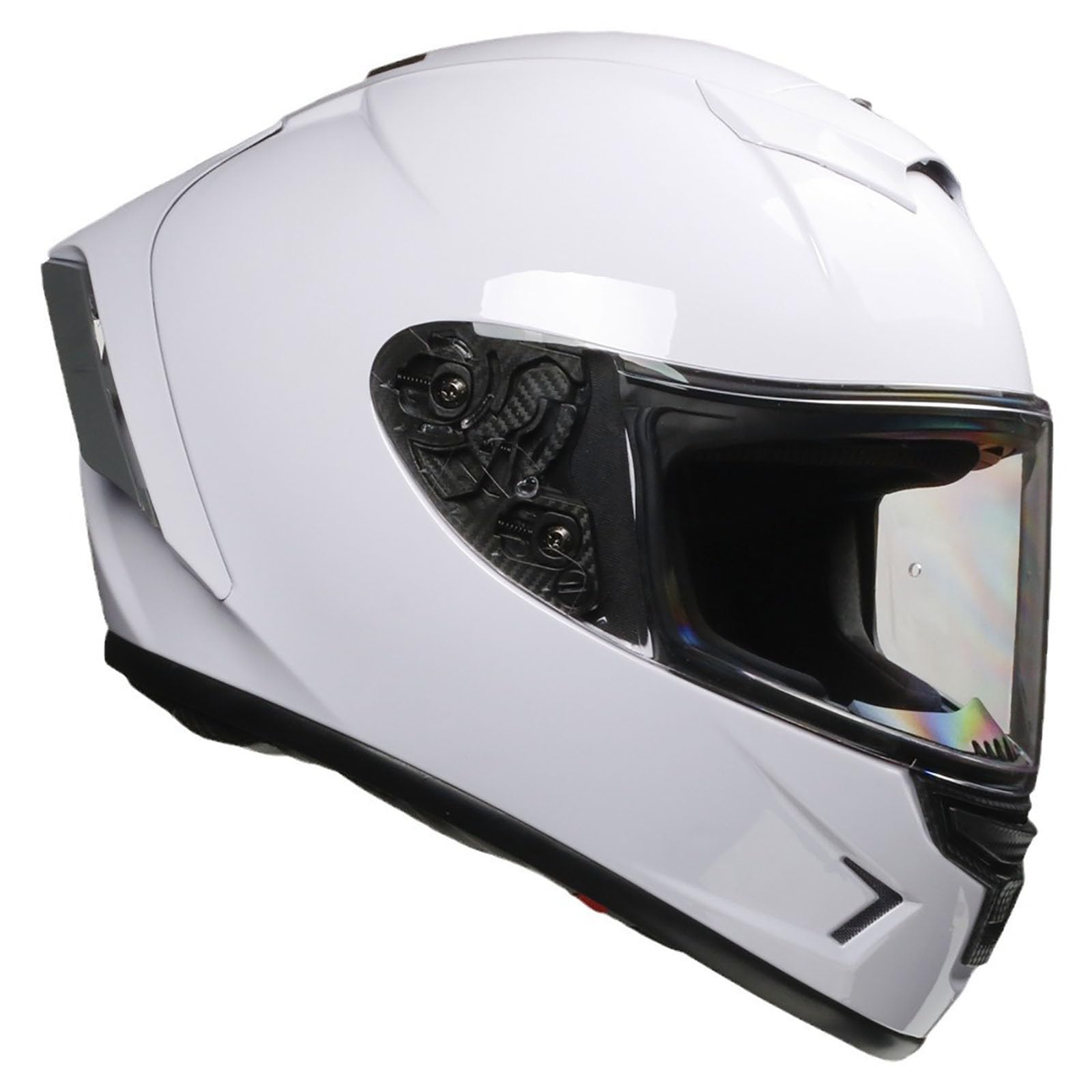 Integralhelm Motorradhelm Unisex-Erwachsene Offroad Moto Street Bike ATV Helme Glas Schwarz DOT-geprüft H,L=59-60CM von AFAGUEEUPD