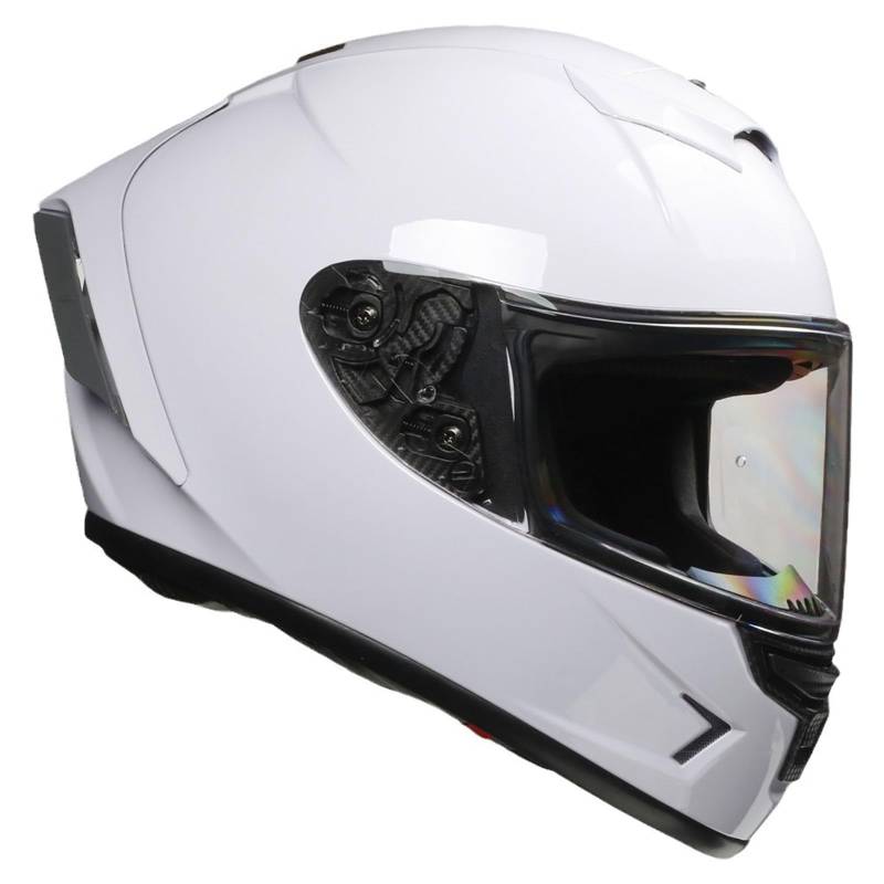 Integralhelm Motorradhelm Unisex-Erwachsene Offroad Moto Street Bike ATV Helme Glas Schwarz DOT-geprüft H,M=57-58CM von AFAGUEEUPD