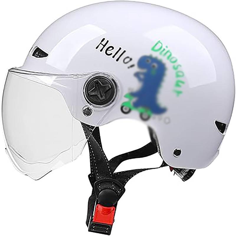 Offener Motorradhelm für Kinder, ECE-geprüfter Rollerhelm mit Visier, Rollerhelm für Jungen und Mädchen im Alter von 3–12 Jahren D,51-56CM von AFAGUEEUPD