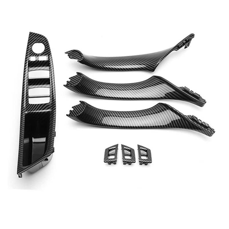 AFAKEREPPV 7 stücke Innenfenster Lift Schalttafel Türgriff Trimm Kohlefaser Abs Auto Styling fit for BMW F10 F11 F18 5 Serie 2010-2017. Autotürgriffe(7Pcs Imported) von AFAKEREPPV