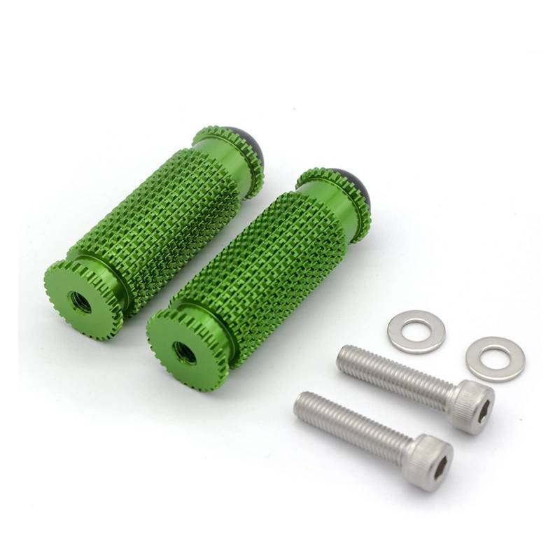 AFAKEREPPV Aluminium-Motorrad-Gehaltsfeder-Feder-Fuß-Pegs Pedal 8 Farben 8mm Fit for Suzuki GSXR1000 K7 K8 GSXR1000 K5 K6 05-08 Pedal(Green) von AFAKEREPPV