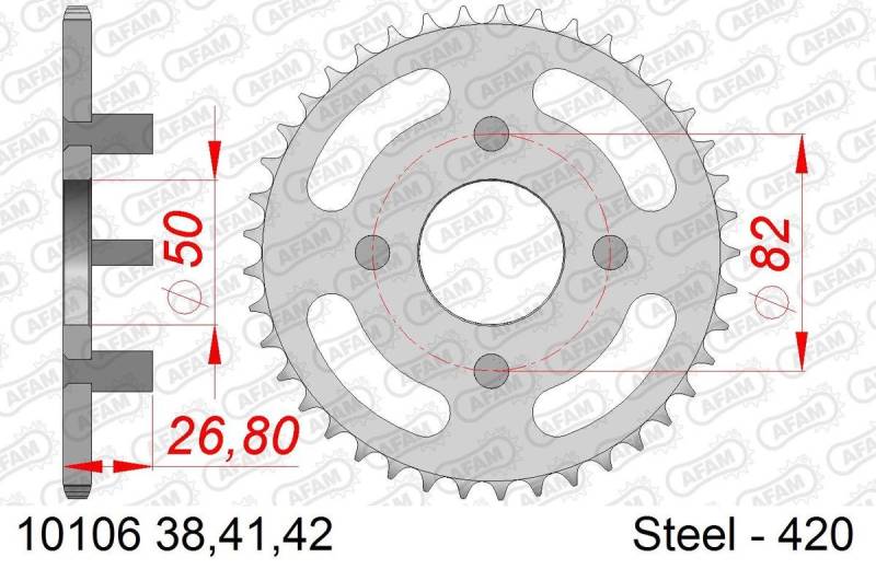 AFAM Kettenrad 10106-41 von AFAM