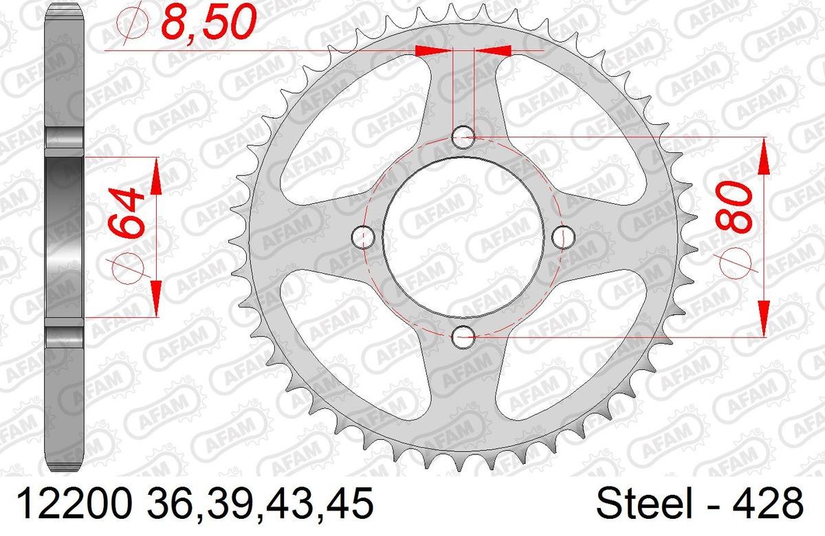 AFAM Kettenrad 12200-45 von AFAM