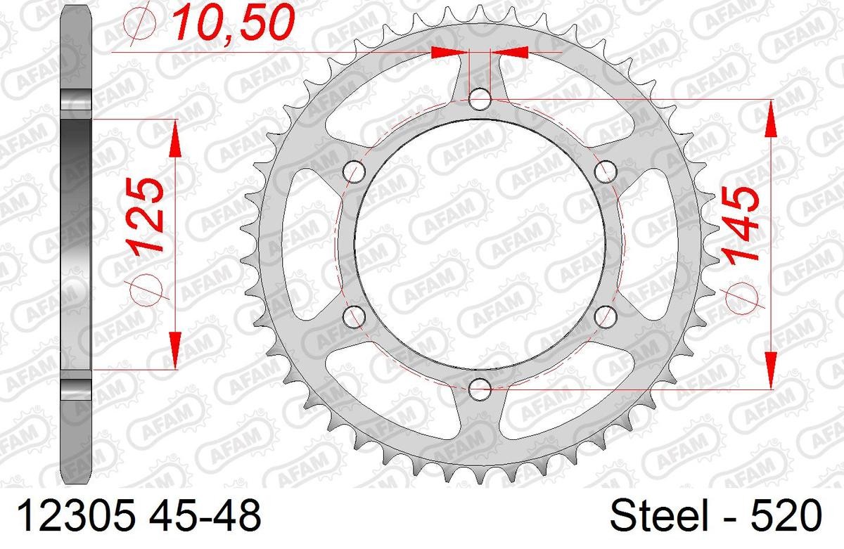 AFAM Kettenrad 12305-45 von AFAM