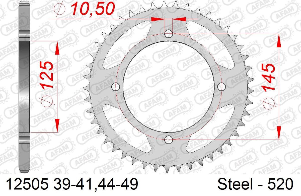 AFAM Kettenrad 12505-39 von AFAM