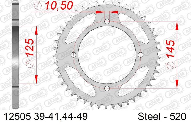 AFAM Kettenrad 12505-39 von AFAM