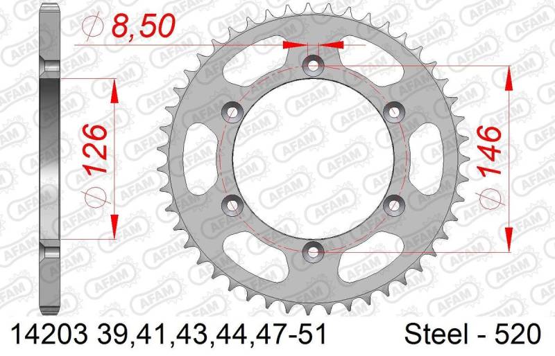 AFAM Kettenrad 14203-44 von AFAM