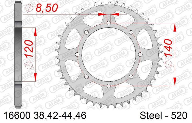 AFAM Kettenrad 16600-43 von AFAM