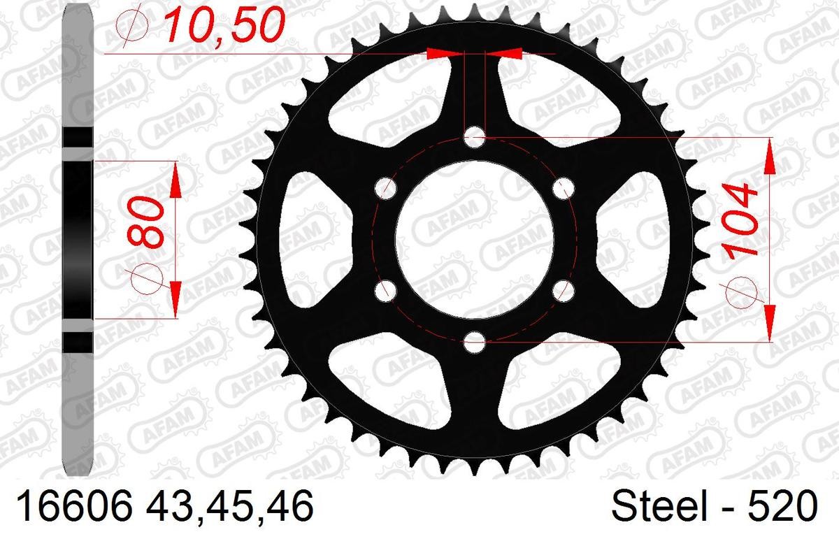 AFAM Kettenrad 16606-45 von AFAM