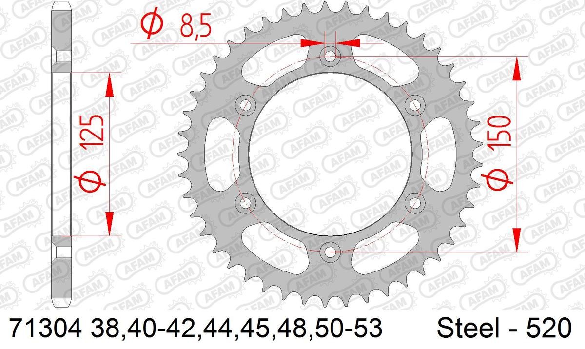 AFAM Kettenrad 71304-40 von AFAM