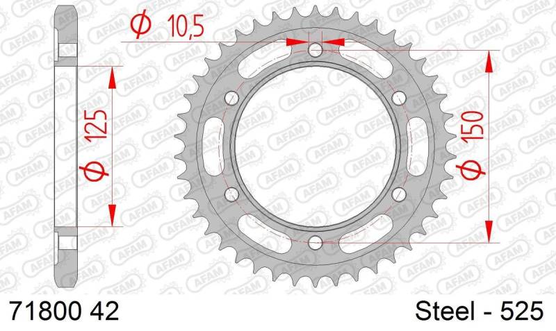 AFAM Kettenrad 71800-42 von AFAM