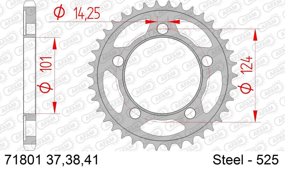 AFAM Kettenrad 71801-38 von AFAM