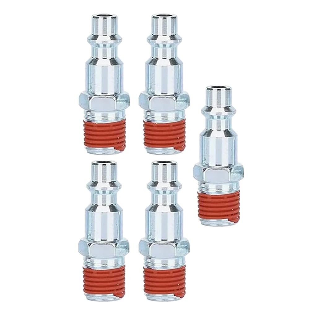 5 Pcs1/4 Zoll NPT Männlichen Air Linie Montage Schlauch Kompressor Schnell Release Stecker Externe Gewinde Männlichen Ende Beschichtet mit kleber von AFCAHEH