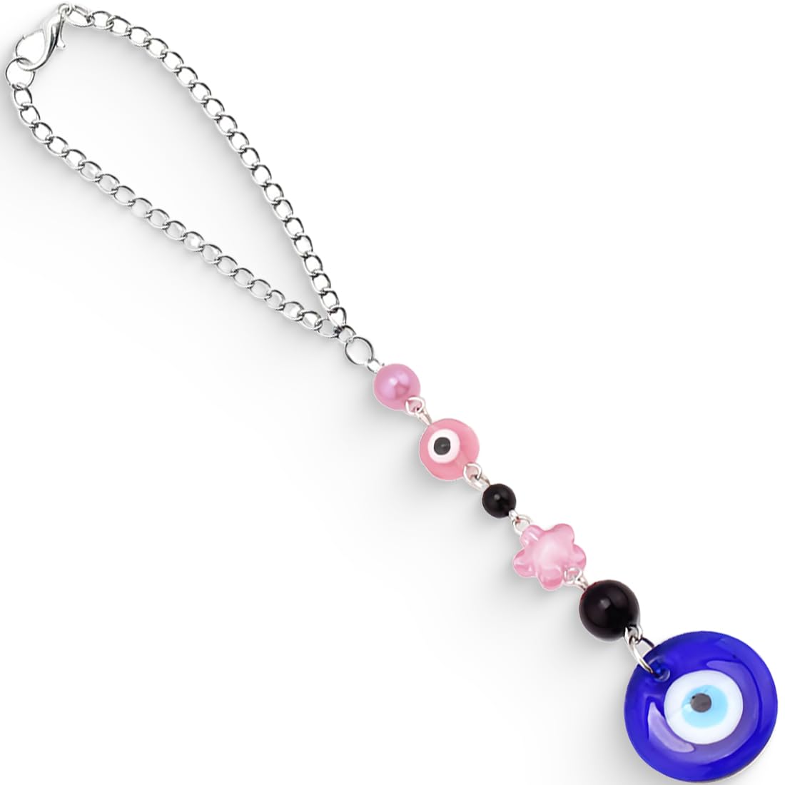 AFCJLTO Auto-Hängeornament 'Evil Blue Eye Charms' für den Rückspiegel: Perlendekor und Amulett zum Schutz und Segen, 1 Stück klassisches Evil Eye in Blau von AFCJLTO