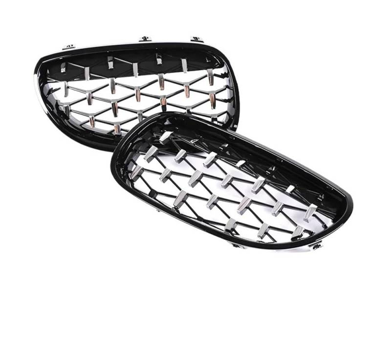 Auto frontstoßstange Grill Frontstoßstangengrill Glänzend Schwarz Chrom Carbon Grill Für M5 Für 5er E60 E61 2004 2005 2006 2007 2008 2009 530i 535i 540i von AFHEG