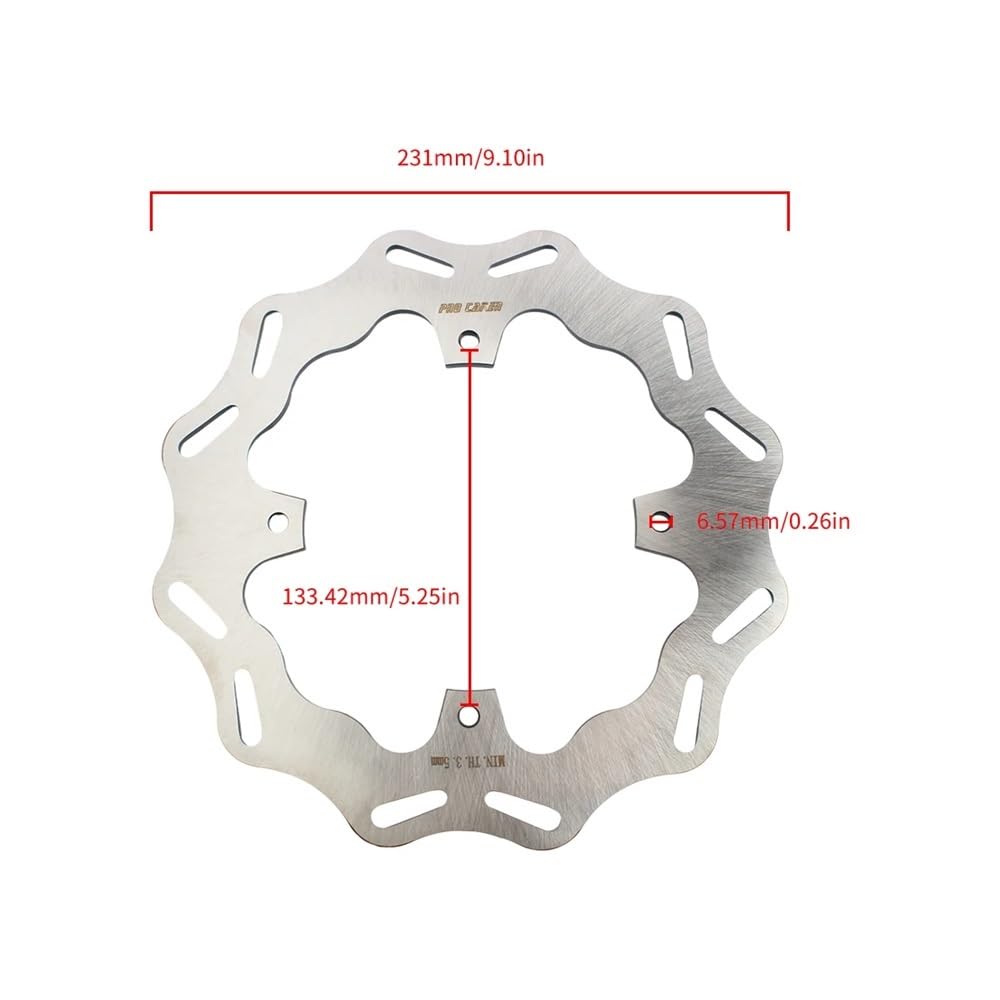 Bremsscheibe Motorrad Bremsscheibe Für 270 MM Vorderradbremse Flache Scheibe Schwimmende Dirt Bike Sicherheit Schutz Motocross Zubehör von AFHEG