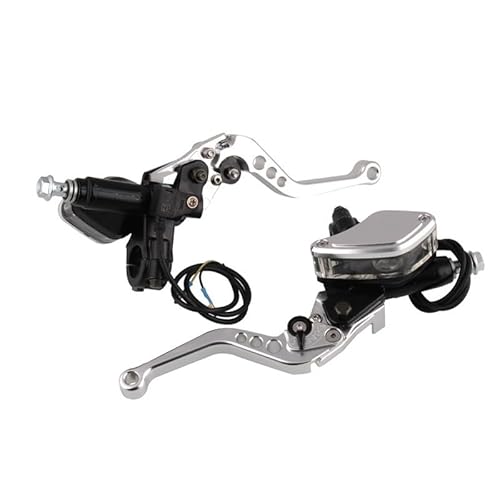 Handgriffbremshebel 22mm Motorrad Bremse Kupplung Hauptzylinder Hebel Reservoir Universal Einstellbar Für Yam&aha Für Für SU&ZUKI von AFHEG