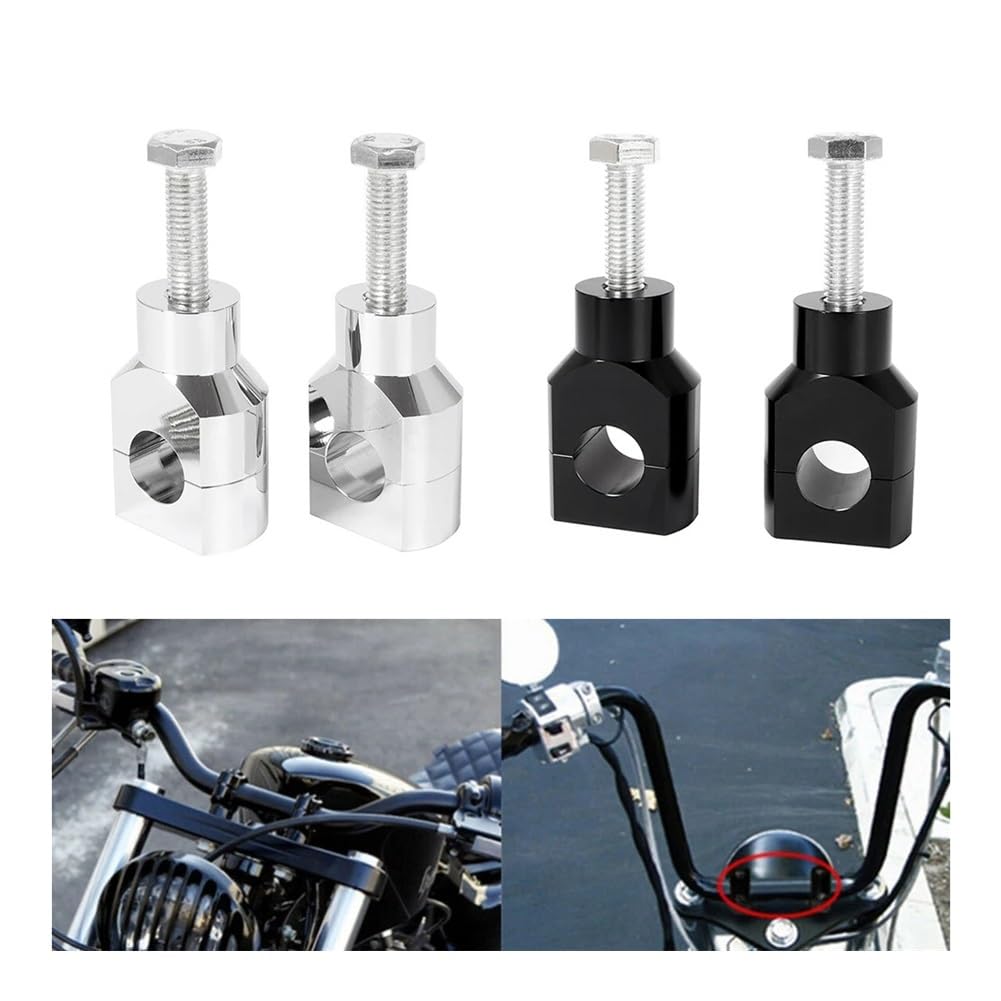 Riser Lenkerhalterung Motorrad 7/8 "1" Lenker Riser Clamp Aluminium Für Ha&rley Für YA&MAHA Für Ap&rilia Für CBR Bobber Chopper 22mm 25mm Lenker von AFHEG