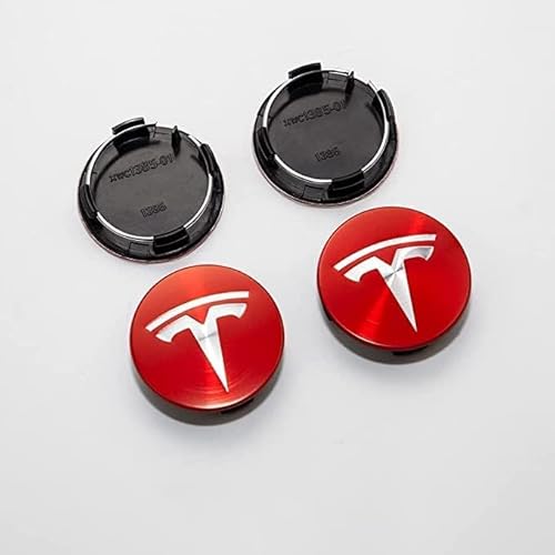 4 Stück Radnabenkappen für Tesla Model 3/S/X 60mm,Nabendeckel Radnabendeckel Felgendeckel Wheel Caps Radnabenabdeckung Nabenkappen,B von AFSNT