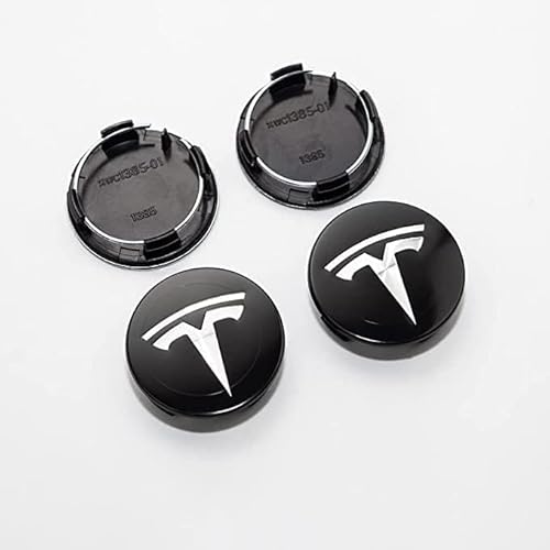 AFSNT 4 Stück Radnabenkappen für Tesla Model 3/S/X 60mm,Nabendeckel Radnabendeckel Felgendeckel Wheel Caps Radnabenabdeckung Nabenkappen,C von AFSNT
