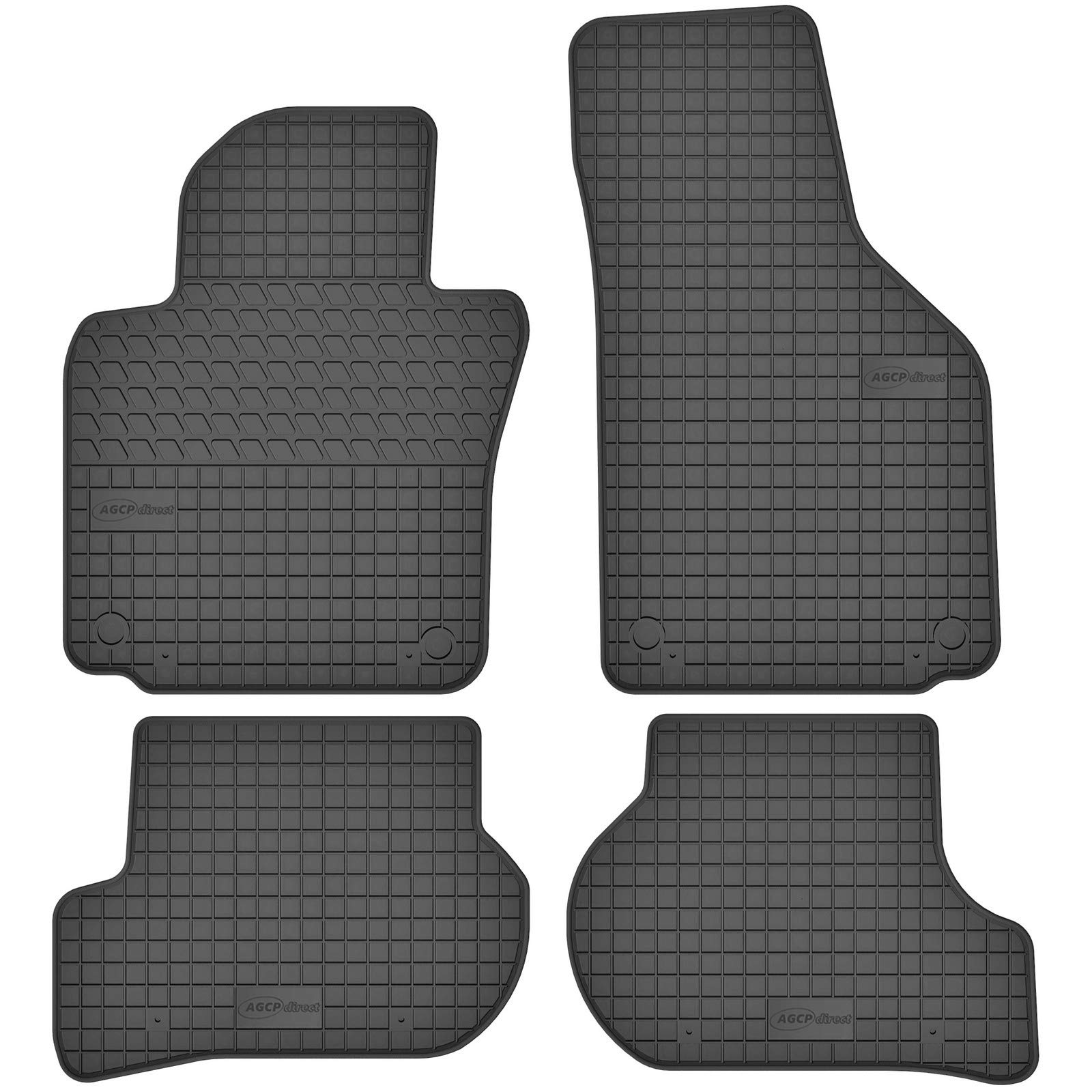 AGCPdirect Gummi Matten Fußmatten Passgenau 4-teilig Set für Seat Altea 2004-2015 und Seat Altea XL 2006-2015 und Seat Leon 2 2005-2012 und Seat Toledo 3 2004-2009 von AGCPdirect