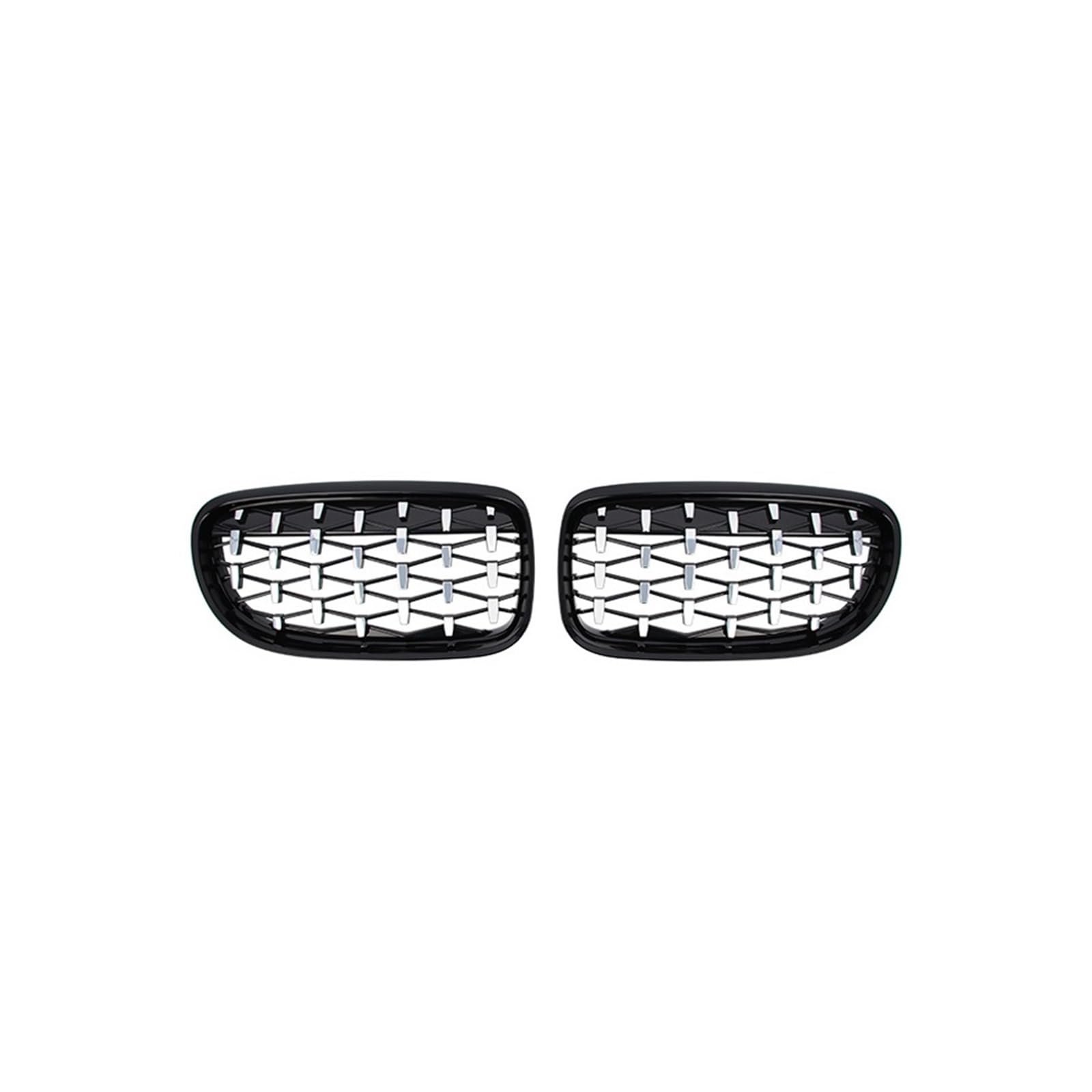 FrontstoßStange Auto Frontstoßstange Diamond Grille Nierengrills Für 3er E90 E91 2009–2012 Frontgrill Einsatz (Farbe : Black Silver) von AGESS