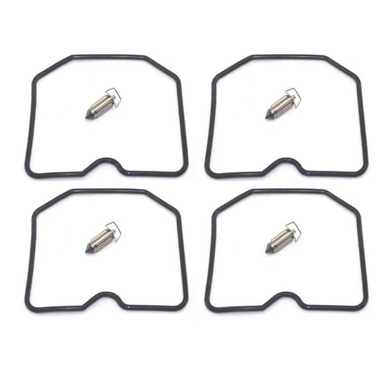 AGPTPYGZFW Vergaser-Reparatursatz mit Schwimmermembran, Umbauteile passend for Kawasaki ZRX400 ZRX-II ZR400C EF 1989–1997 ZRX 400 ZR400 ZR 400(4 Gasket needle) von AGPTPYGZFW