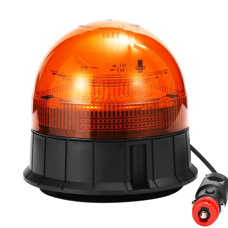 AGRISHOP 12V/24V LED Rundumleuchte Blitzleuchte Mit Magnetfuß,39LED 3Modus Amber Blinkleuchte led Orange Gelb,LED Bernsteine Warnleuchte,Auto Warnlicht,LED Warnleuchte Auto mit Magnet 12v ECE R10 R65 von AGRISHOP