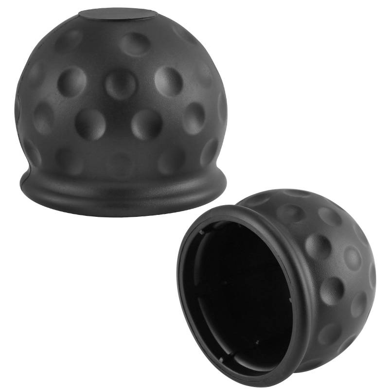 AGRISHOP 2X Anhänger Abschleppstange Ball Abdeckkappe Gummi Schwarz Φ50mm Anhängerkupplung Abdeckung von AGRISHOP