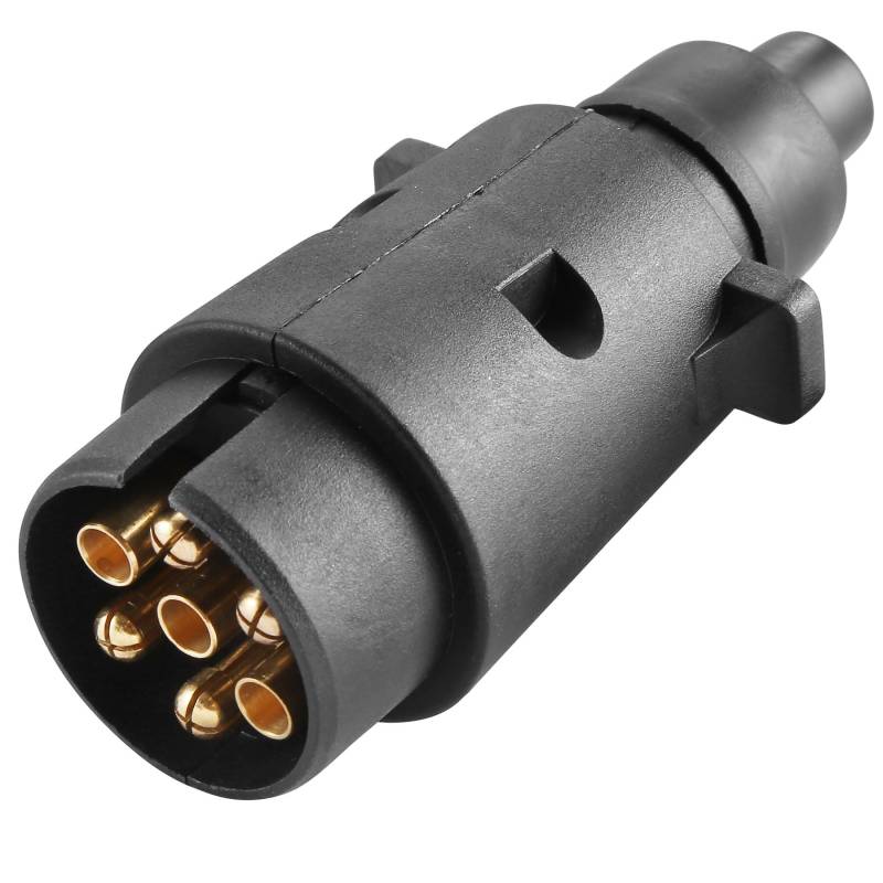 AGRISHOP 7 poliger Anhängerstecker 12V für PKW RV Wohnwagen 7 Pin Hänger Stecker von AGRISHOP